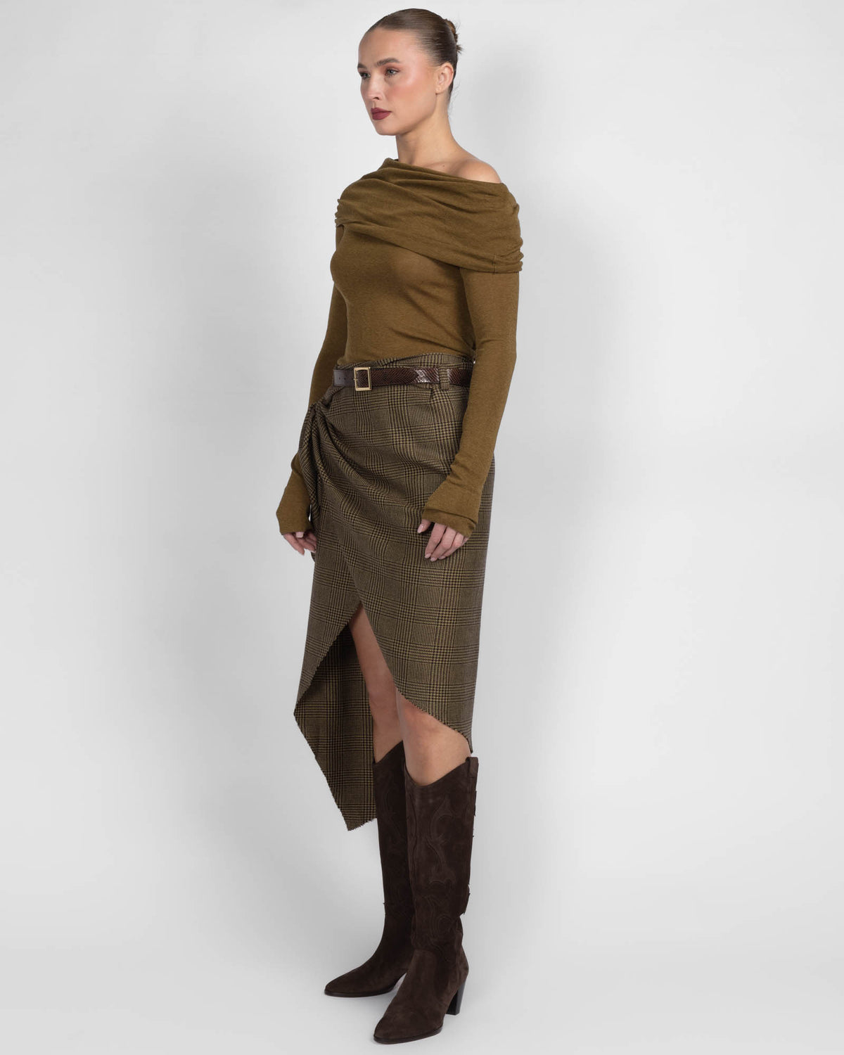 Pied De Poule Skirt