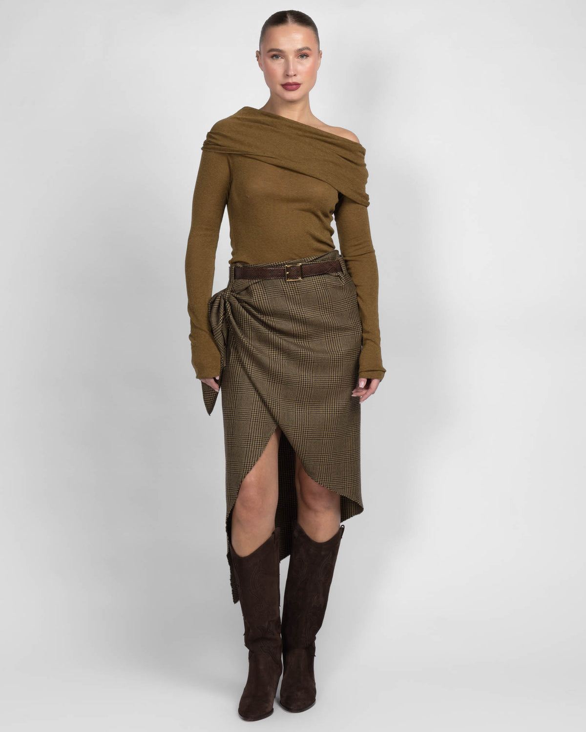 Pied De Poule Skirt