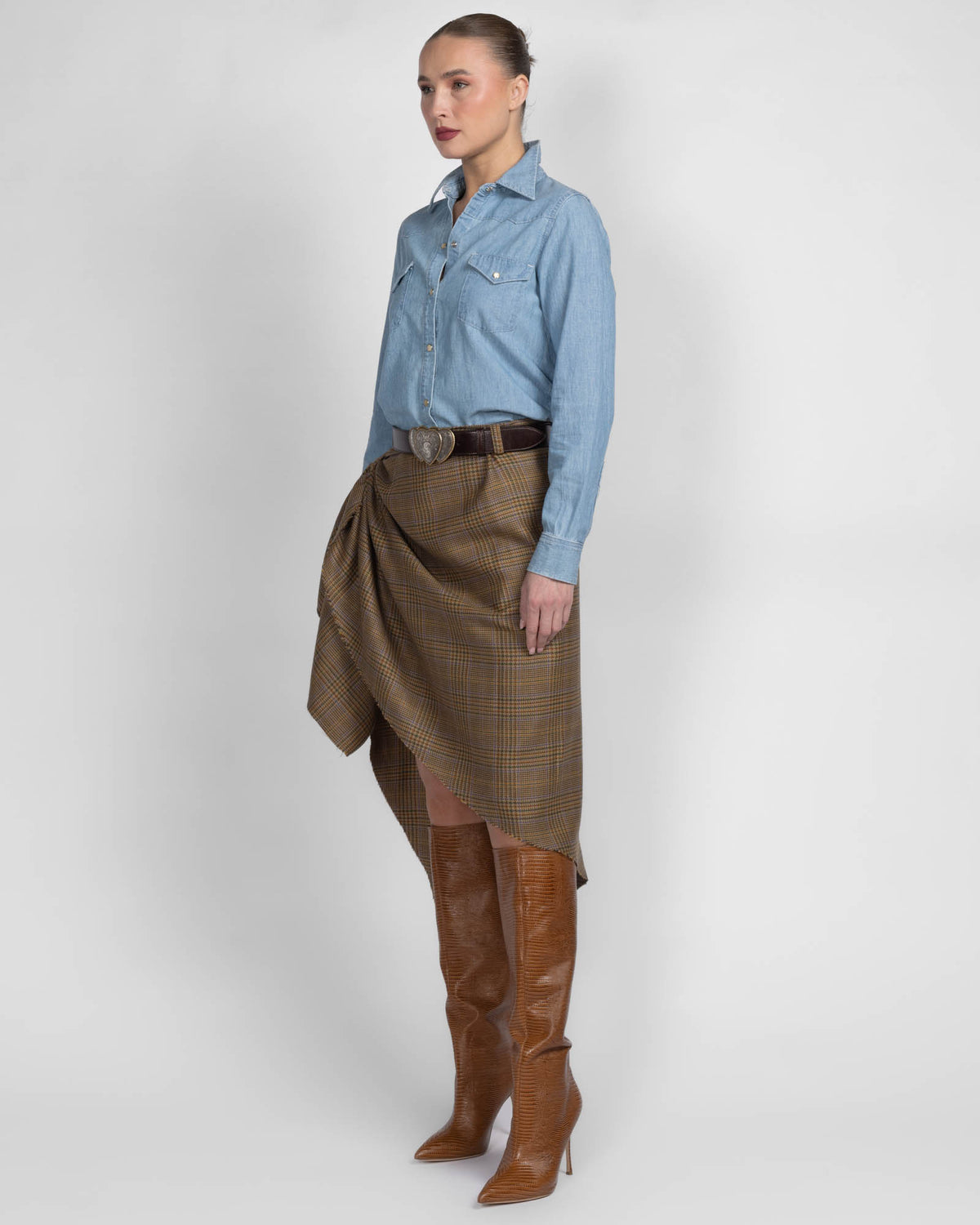 Pied De Poule Skirt