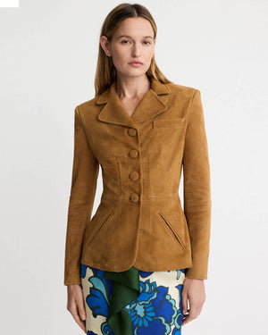 Shrunken Suede Blazer