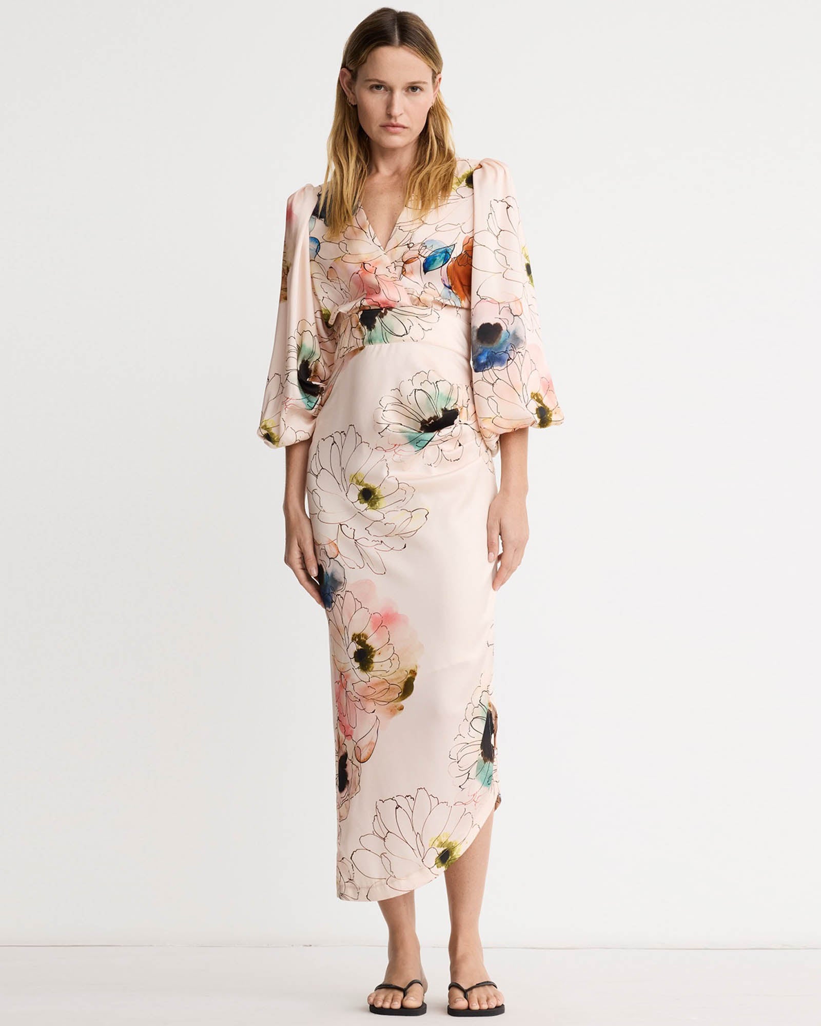 Asymmetrical Midi Dress