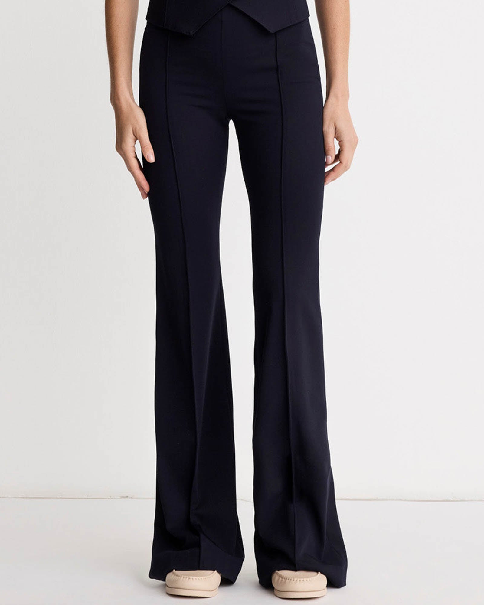 Pintuck Flare Pant