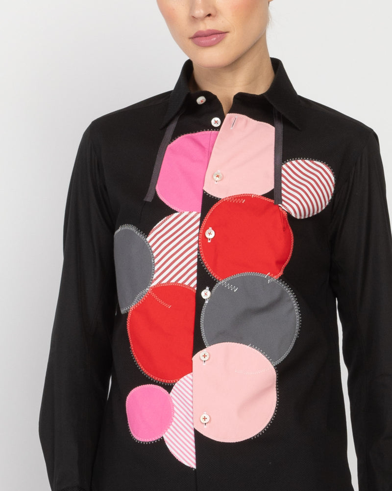 Abstract Circle Patch Shirt