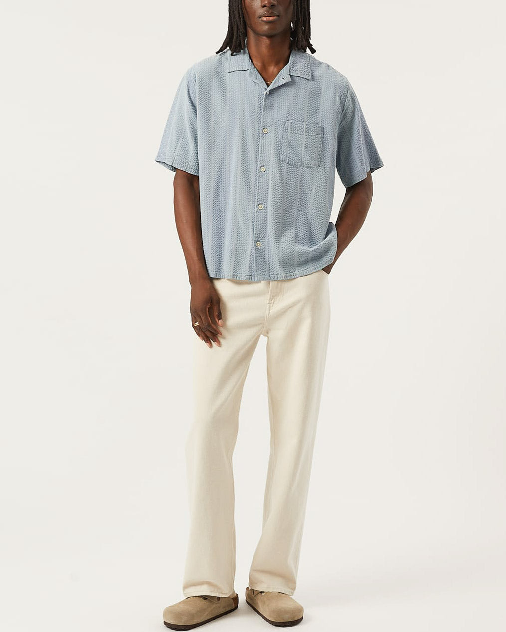 Striped Seersucker Short Sleeve