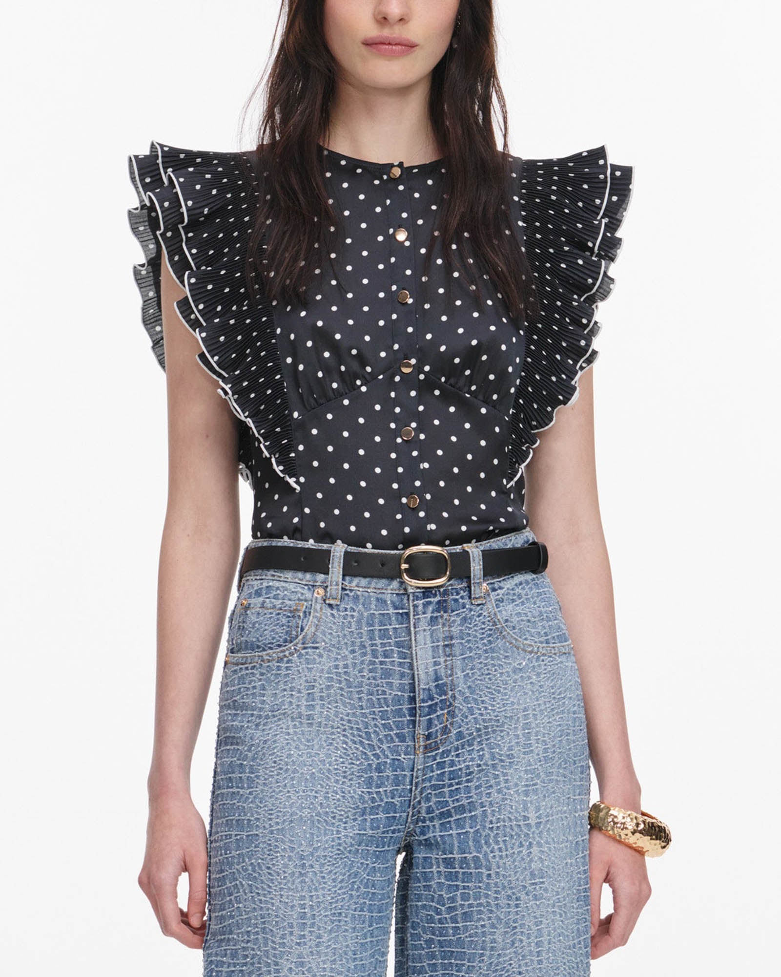 Dot Frill Top