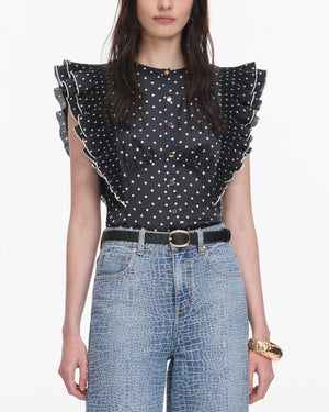 Dot Frill Top