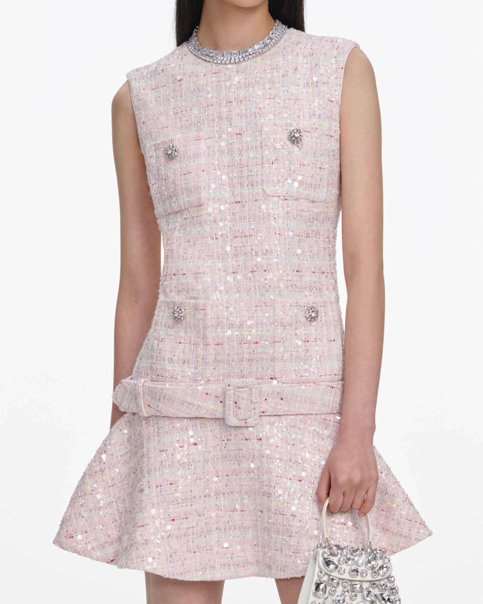 Sequin Belt Dress