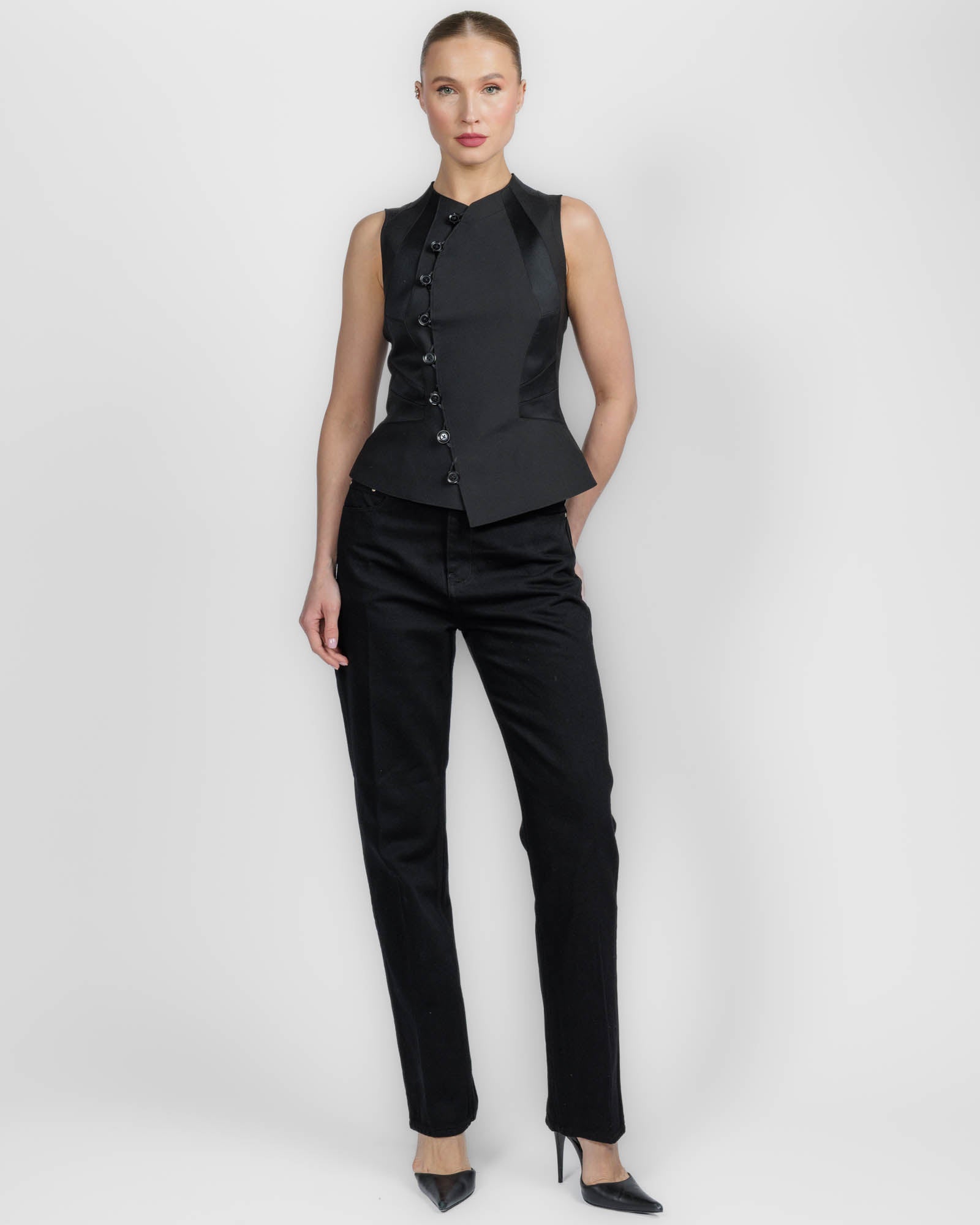 Asymmetrical Hemline Vest