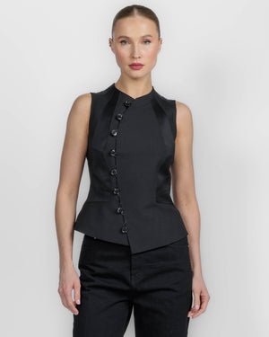 Asymmetrical Hemline Vest