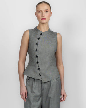 Asymmetrical Hemline Vest