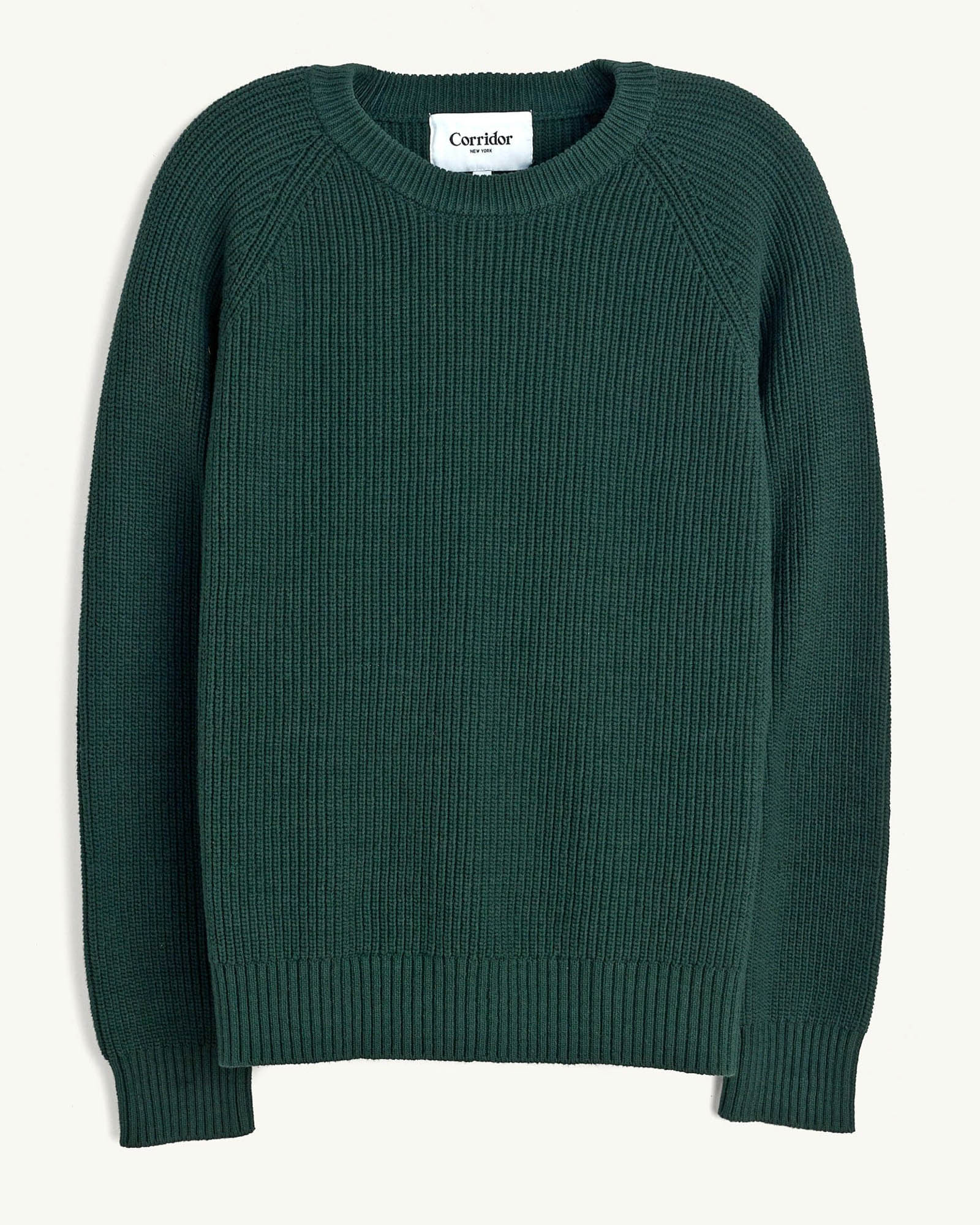Ribbed Cotton Crewneck
