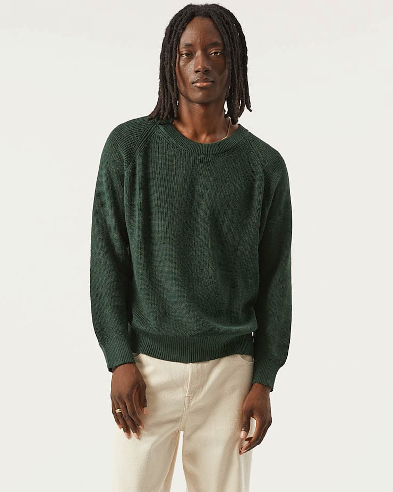 Ribbed Cotton Crewneck