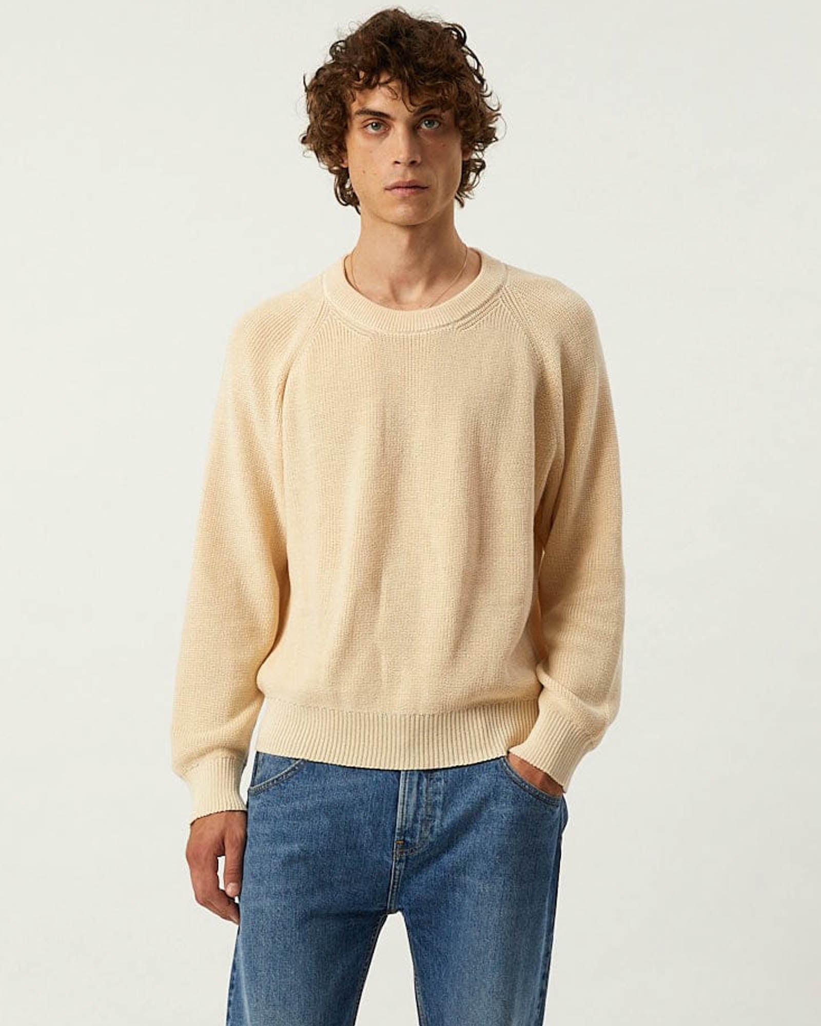Ribbed Cotton Crewneck