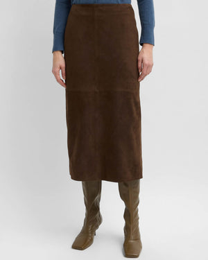 Suede Pencil Skirt