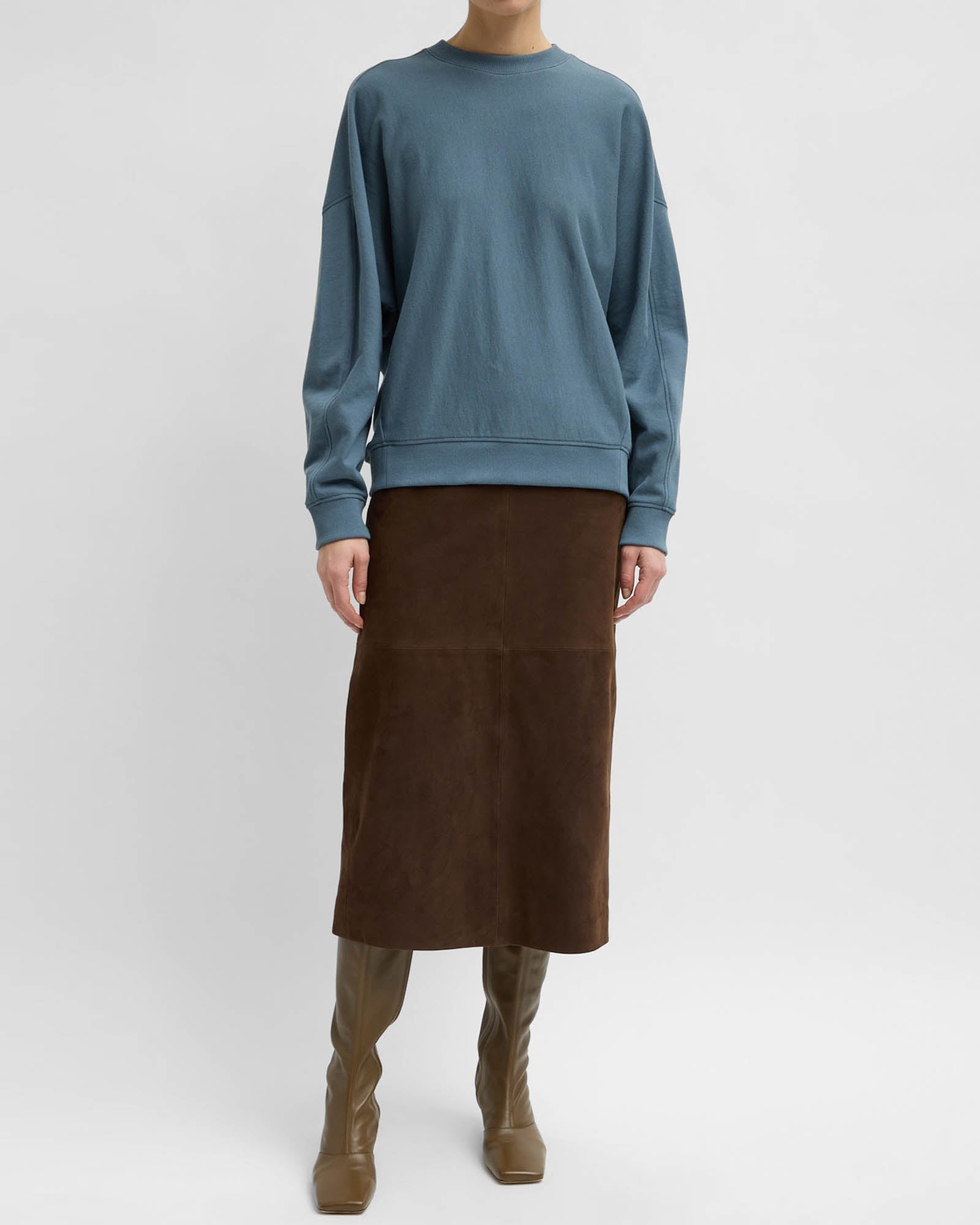 Suede Pencil Skirt