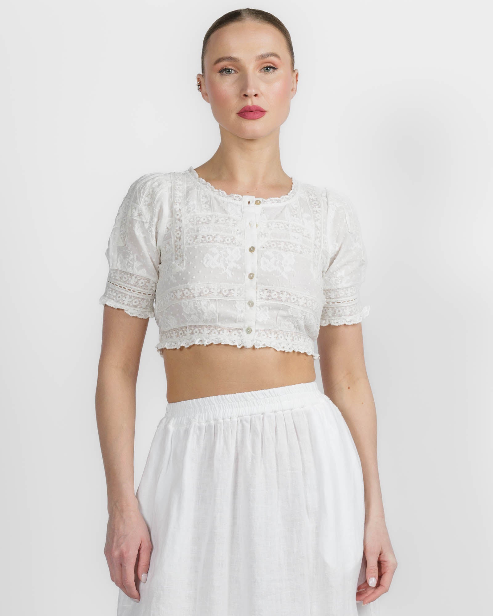 Nerissa Cotton Victorian Crop Top