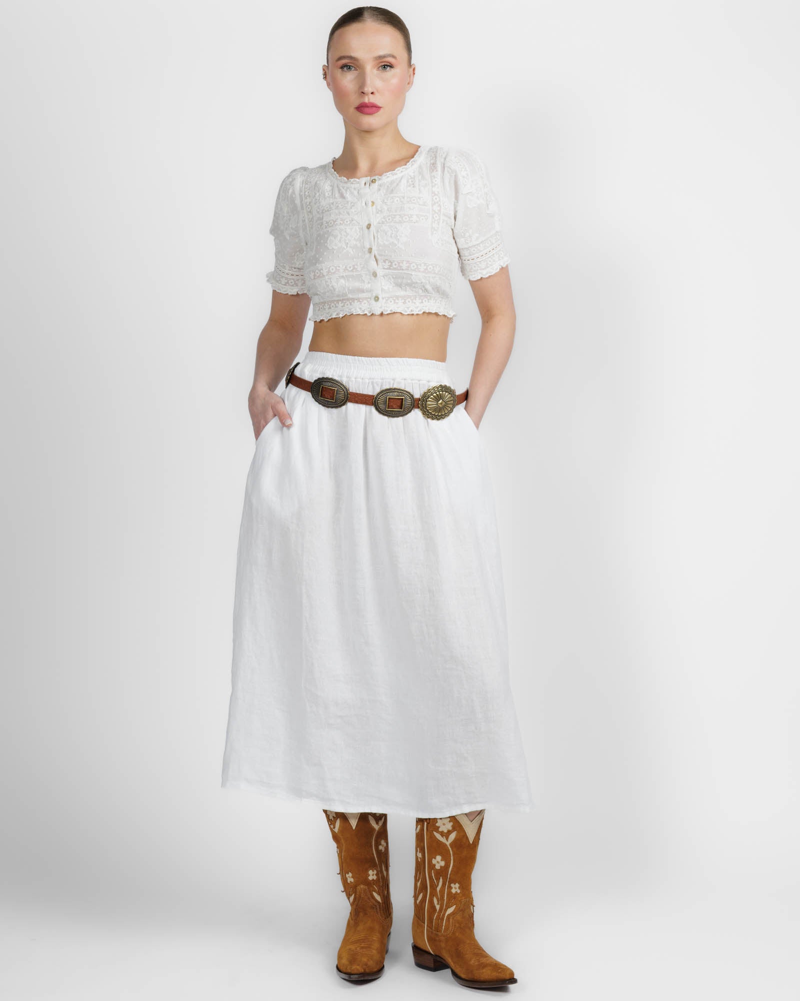 Nerissa Cotton Victorian Crop Top