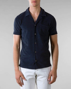 Terry Short Sleeve Resort Blouse