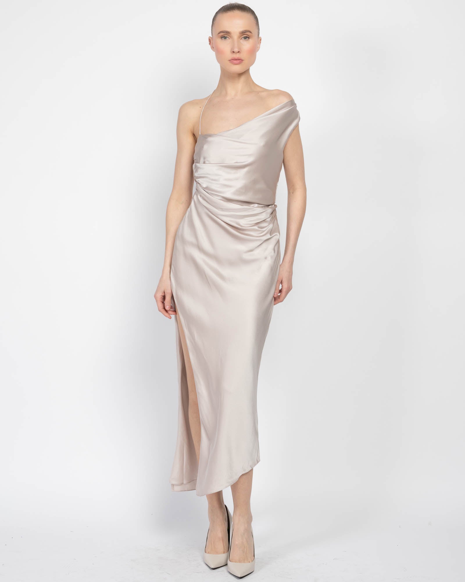 Asymmetrical Bardot Dress