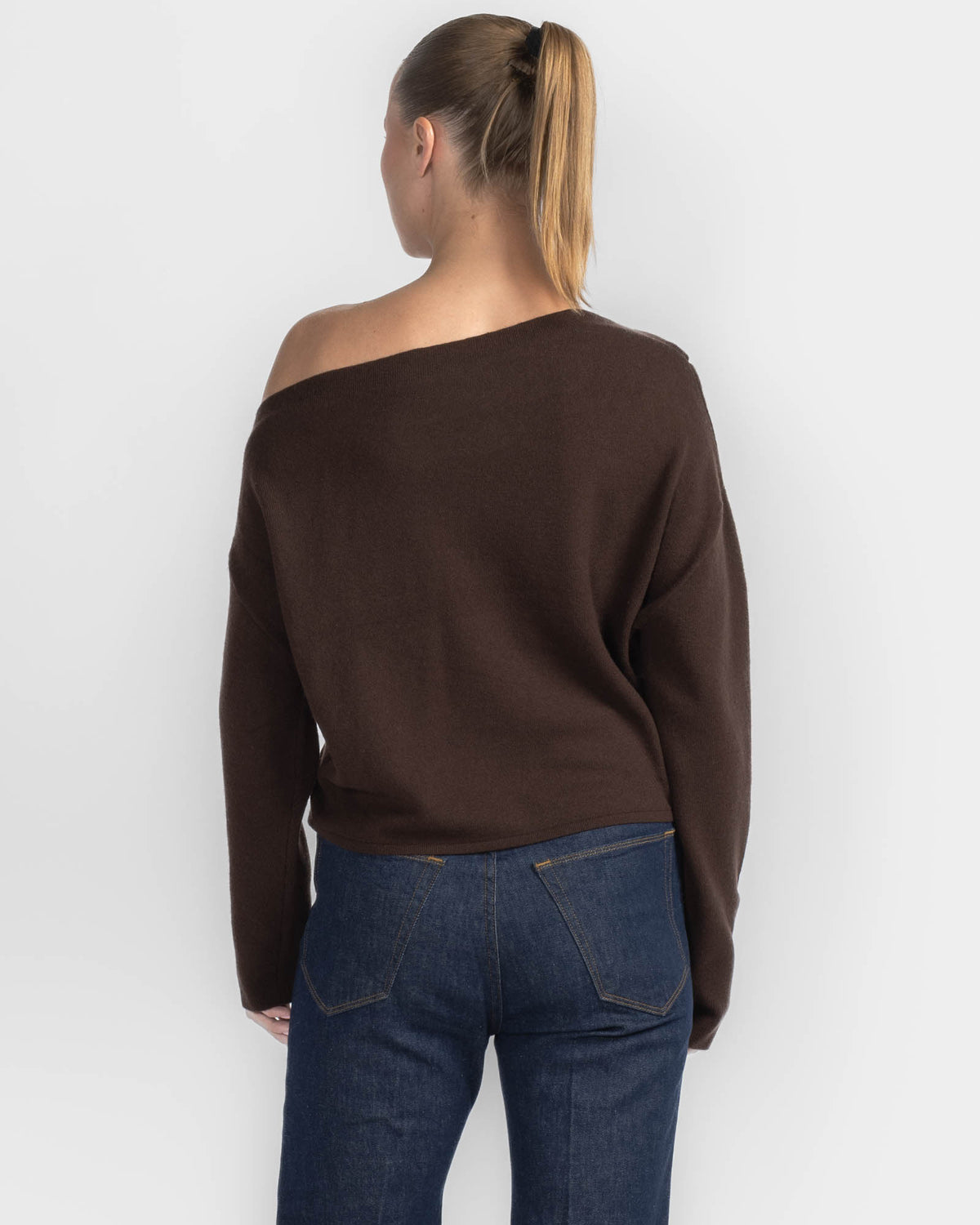 Long Sleeve Asymmetrical Drape Sweater