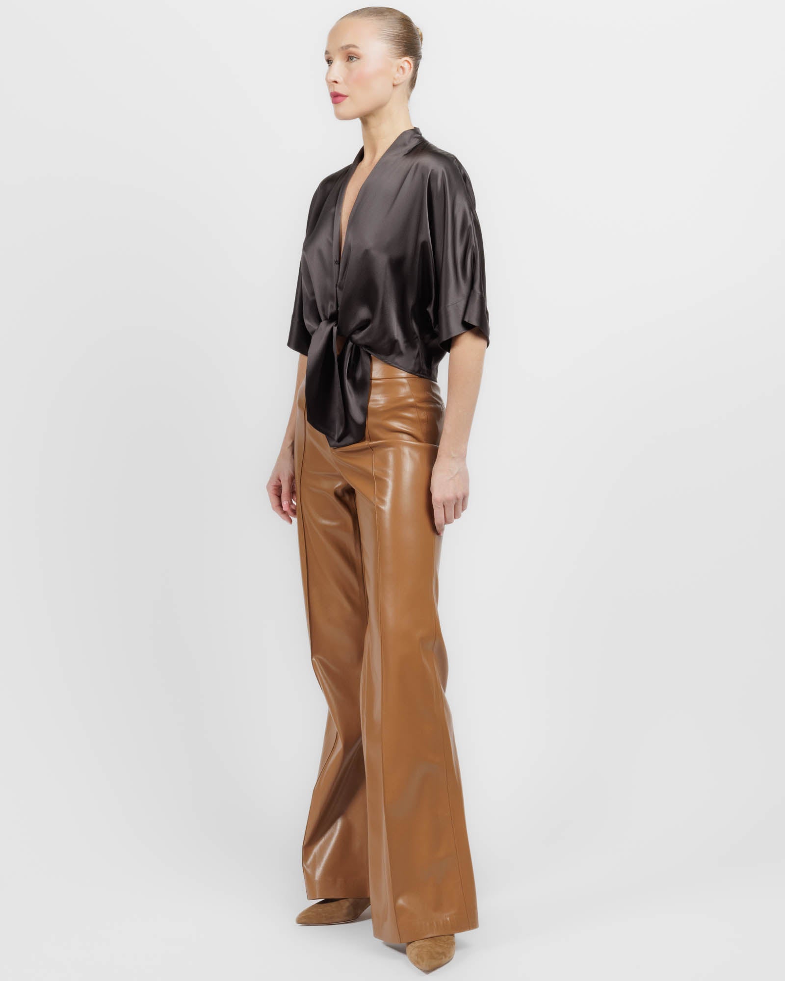 Dolman Tie Front Blouse