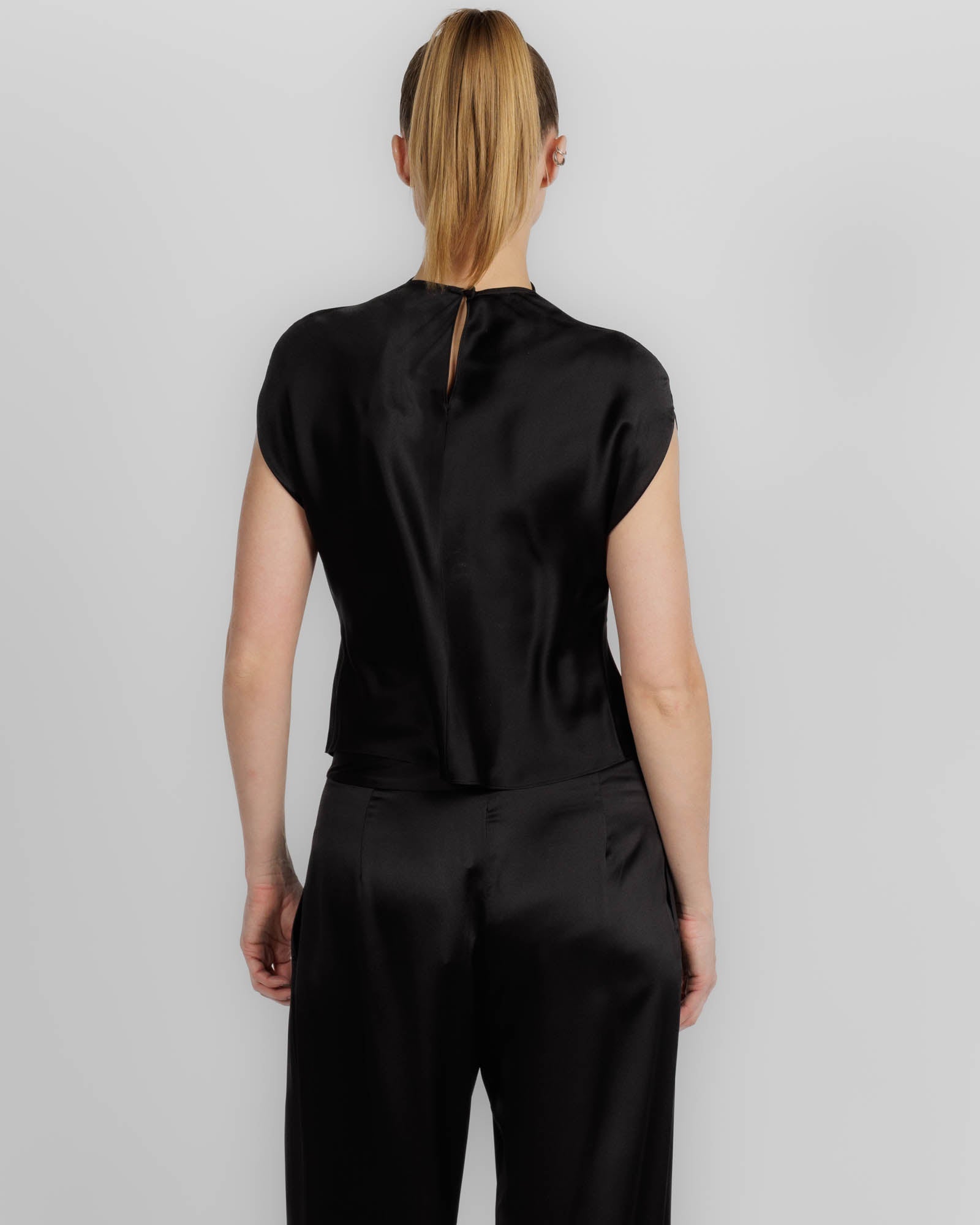 High Neck Drape Top