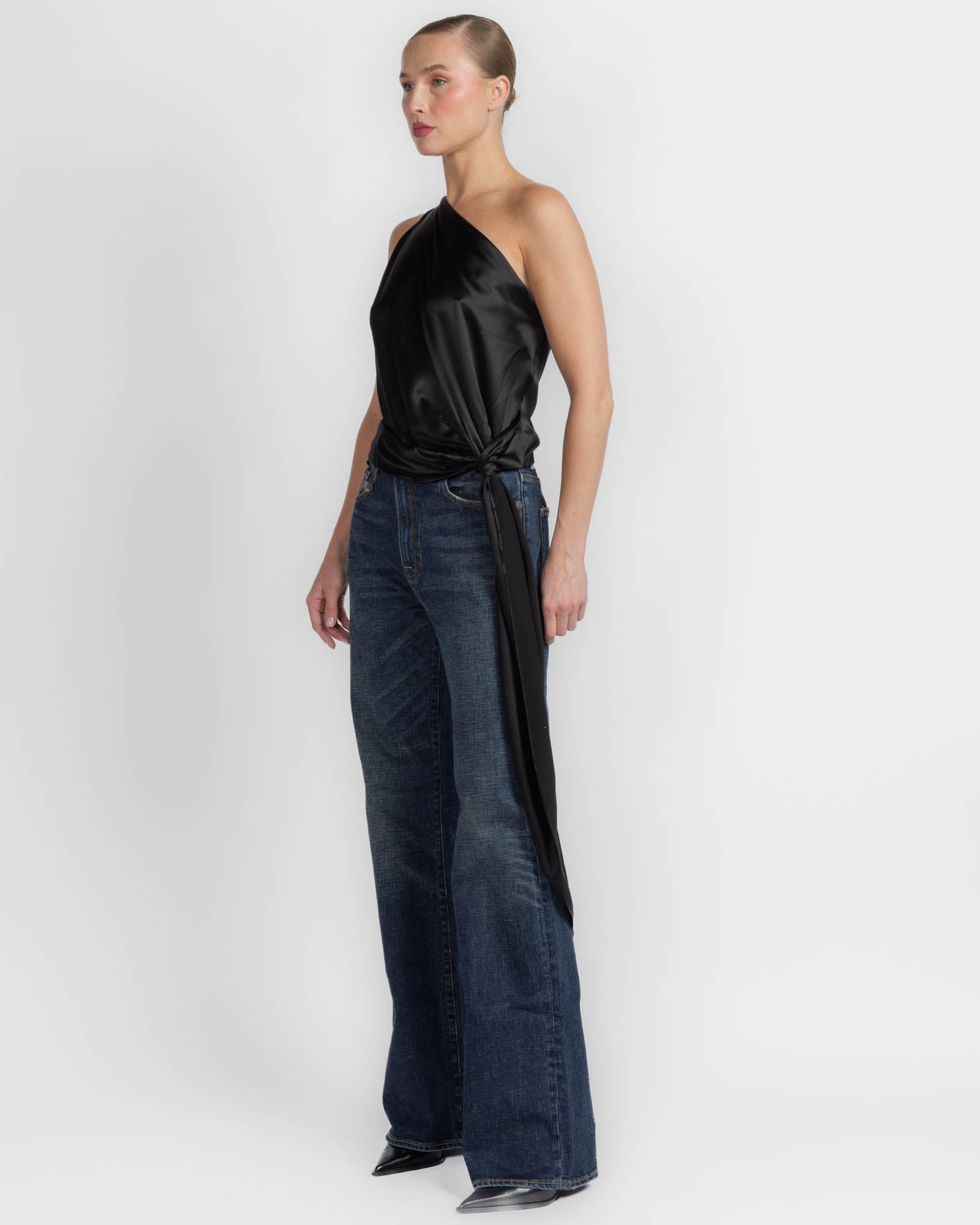 Asymmetrical Drape Tail Top