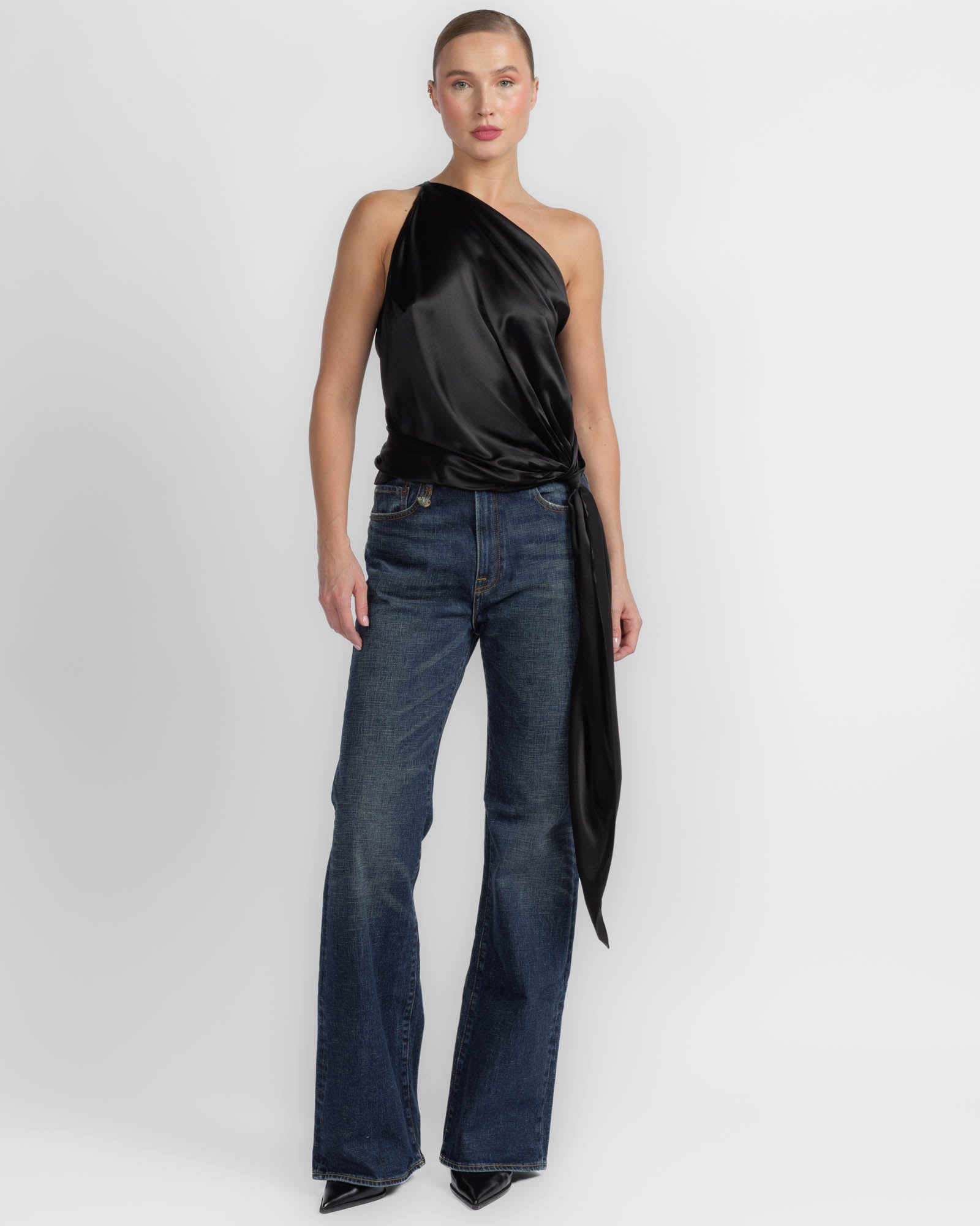 Asymmetrical Drape Tail Top