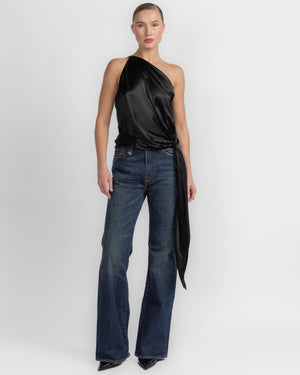 Asymmetrical Drape Tail Top