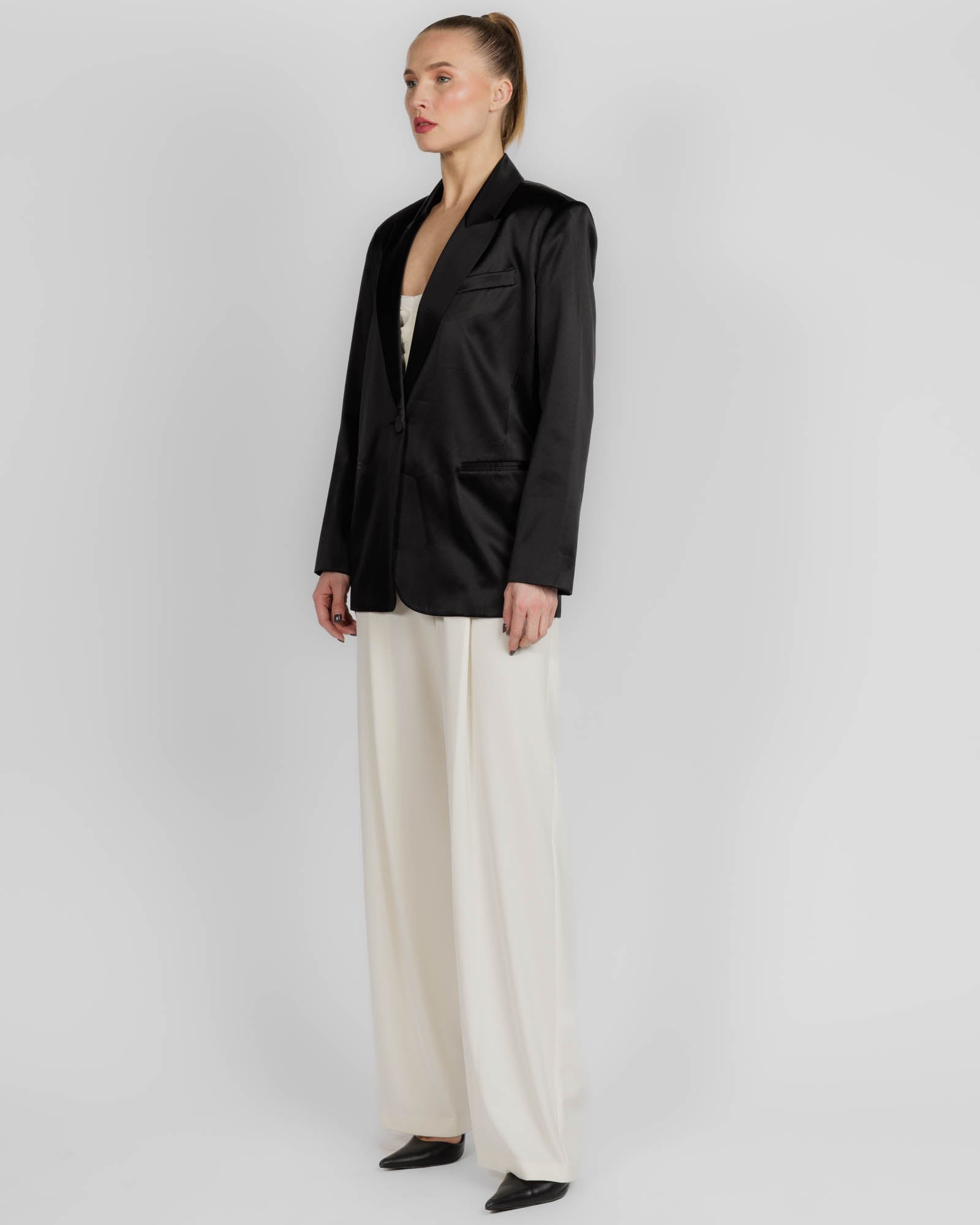 Oversized Silk Blazer
