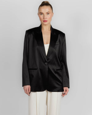 Oversized Silk Blazer
