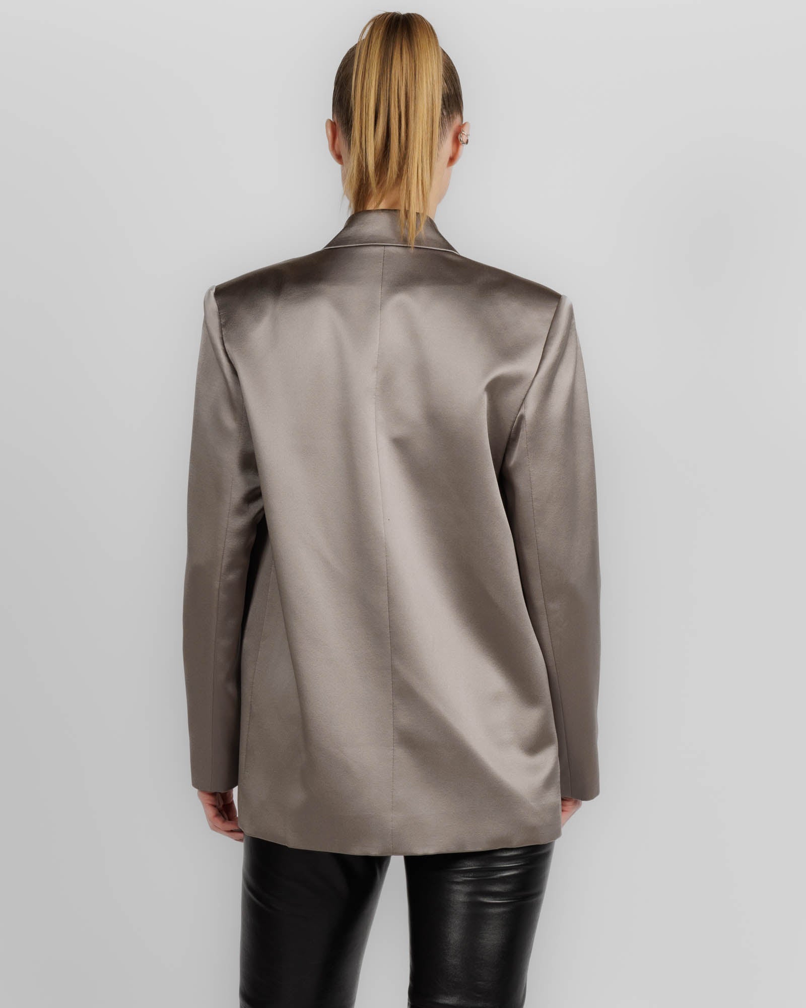 Oversized Silk Blazer