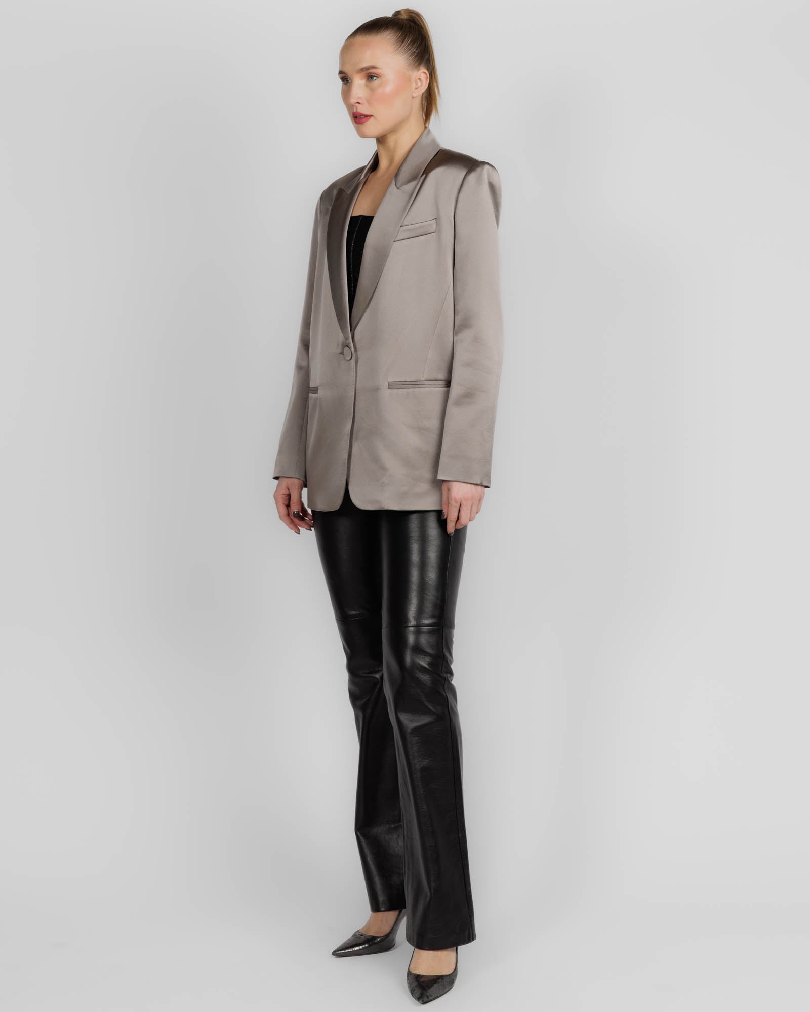 Oversized Silk Blazer