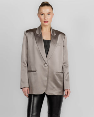 Oversized Silk Blazer