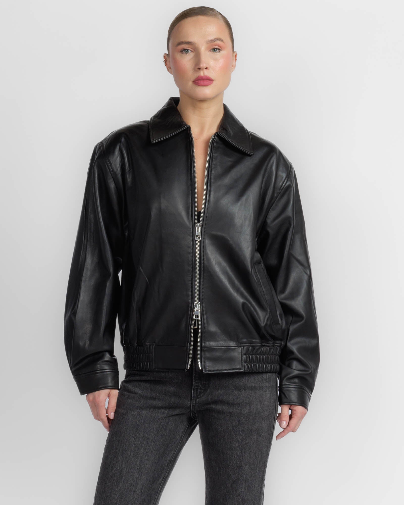 Flap Leather Bomber