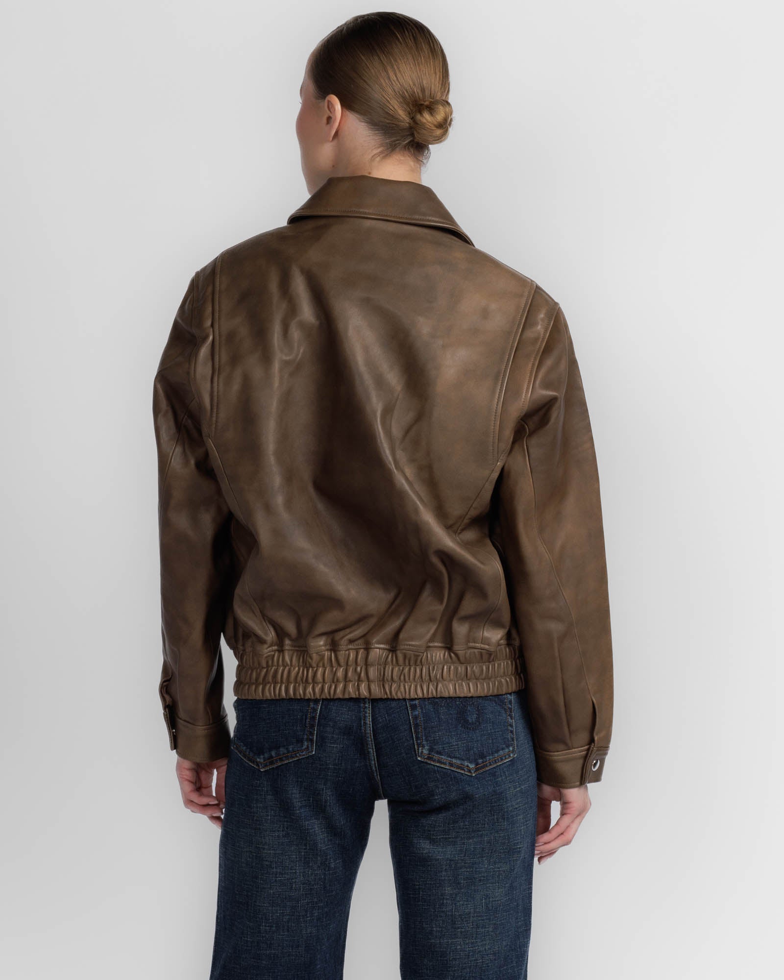 Flap Leather Bomber