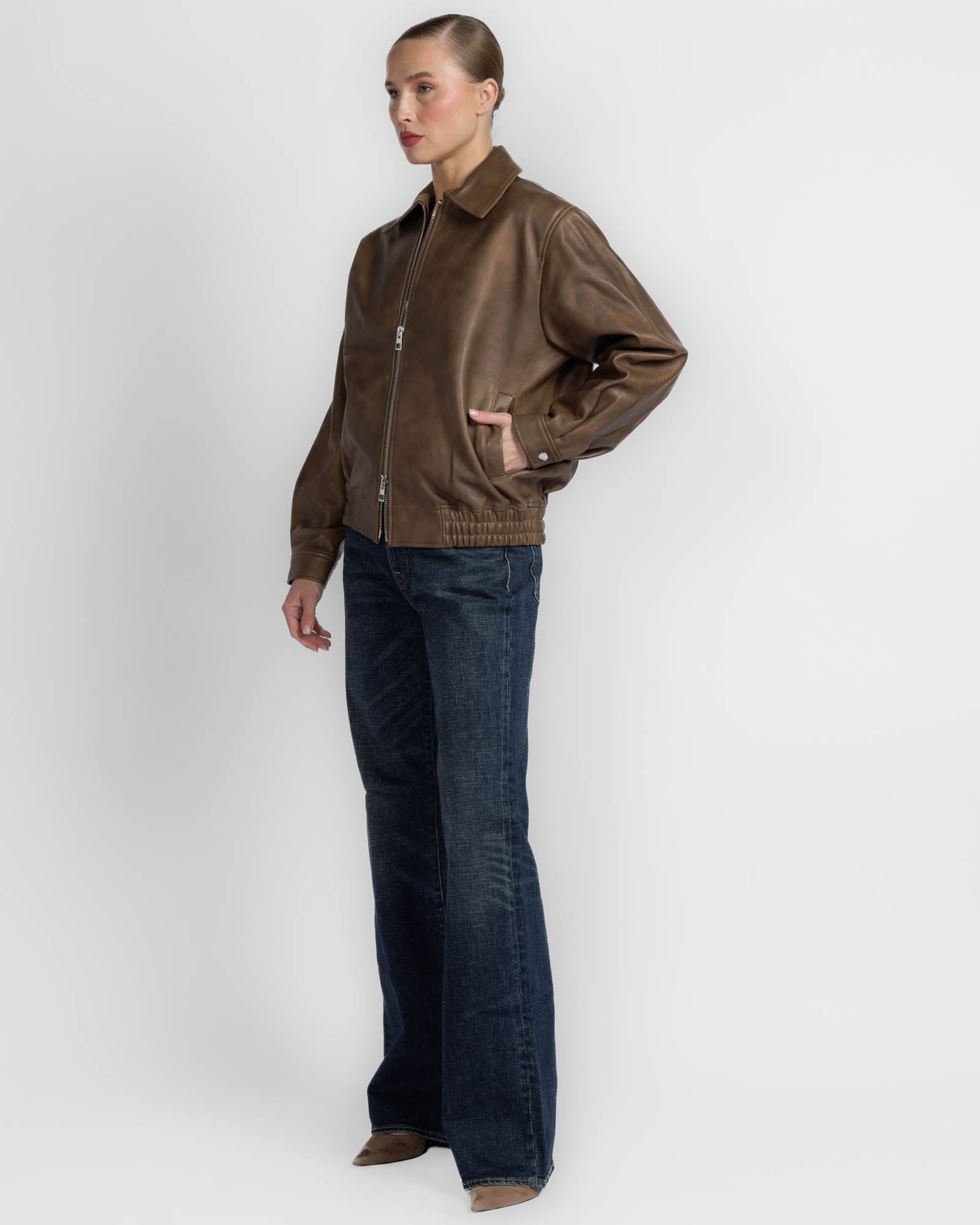 Flap Leather Bomber