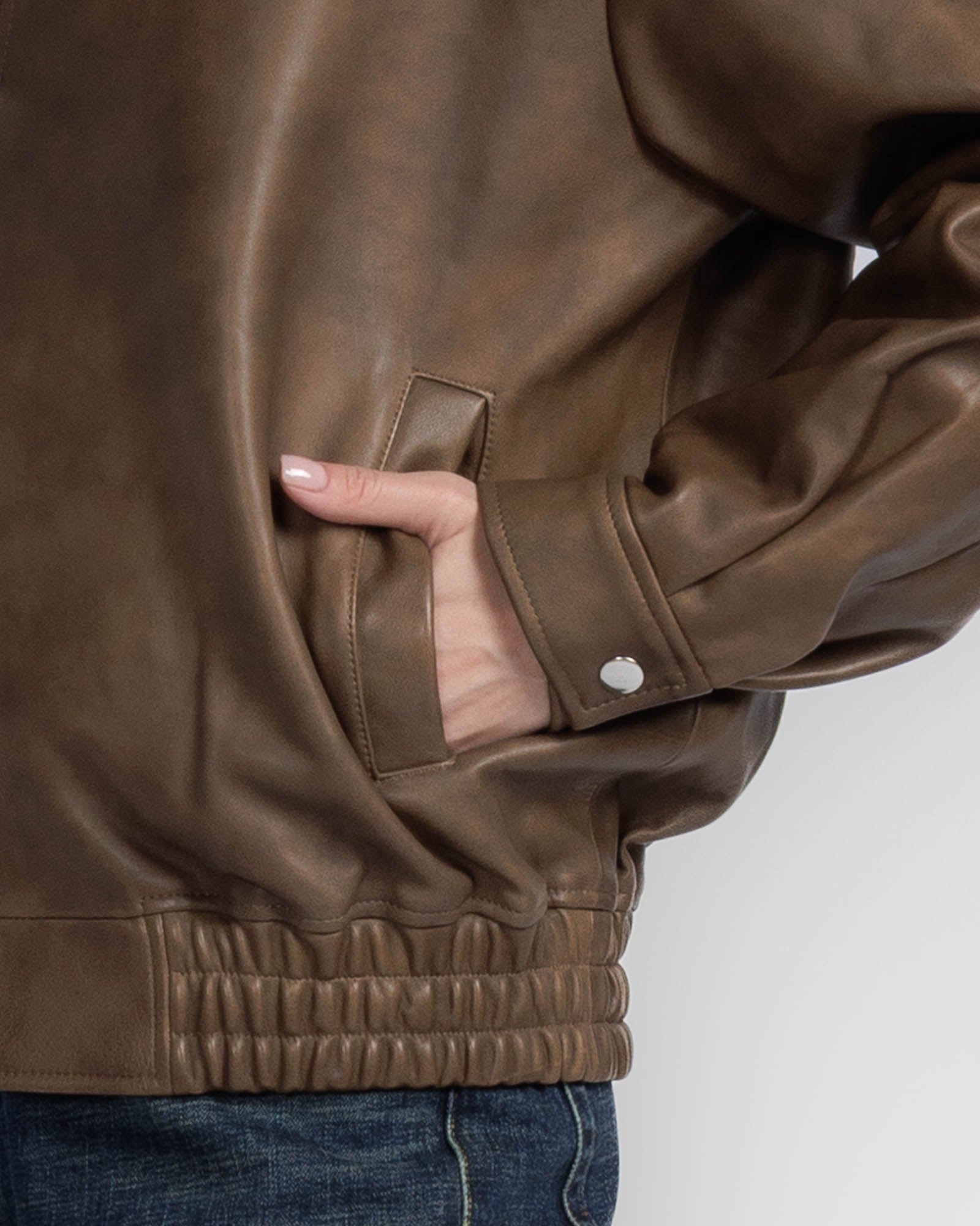 Flap Leather Bomber