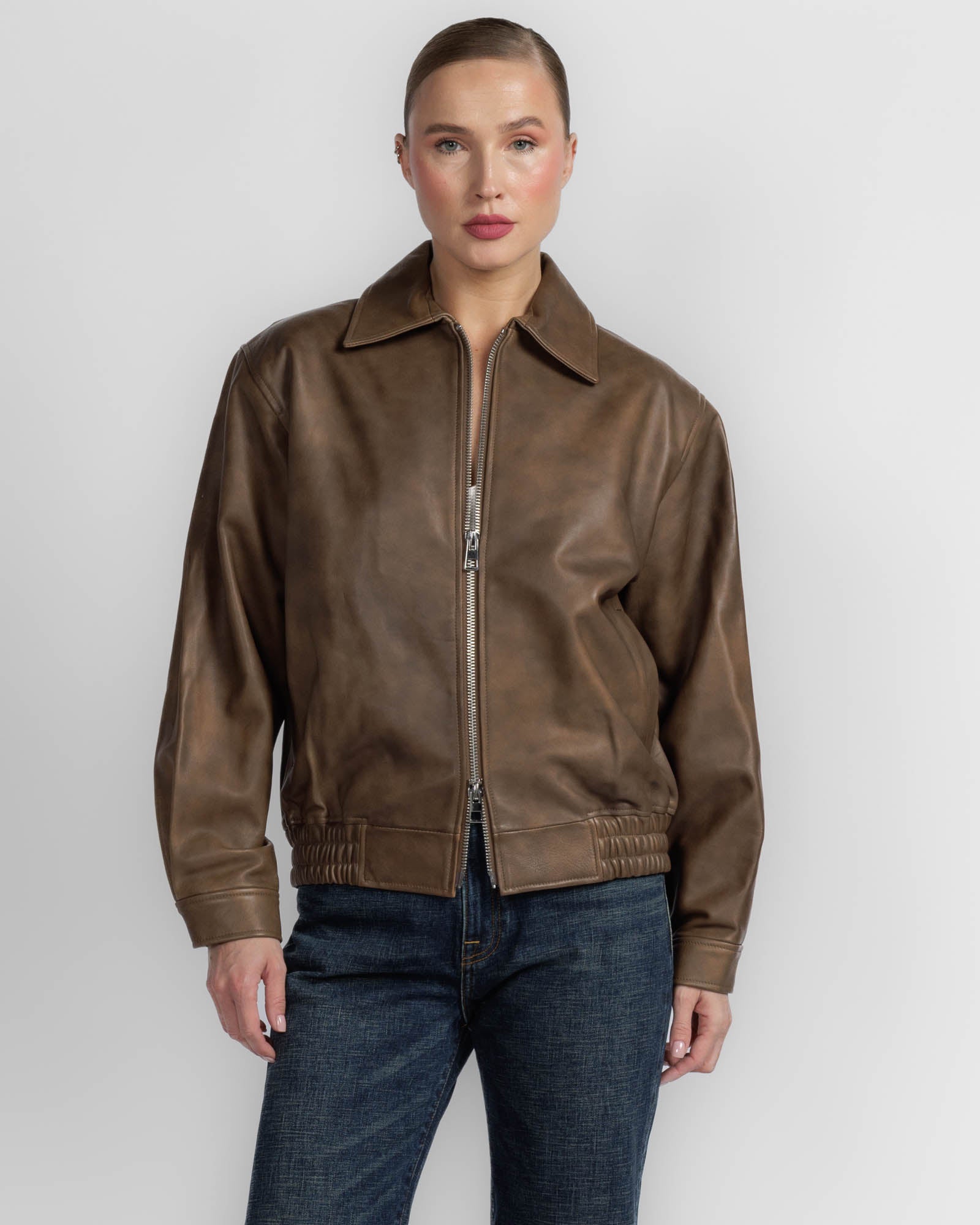 Flap Leather Bomber