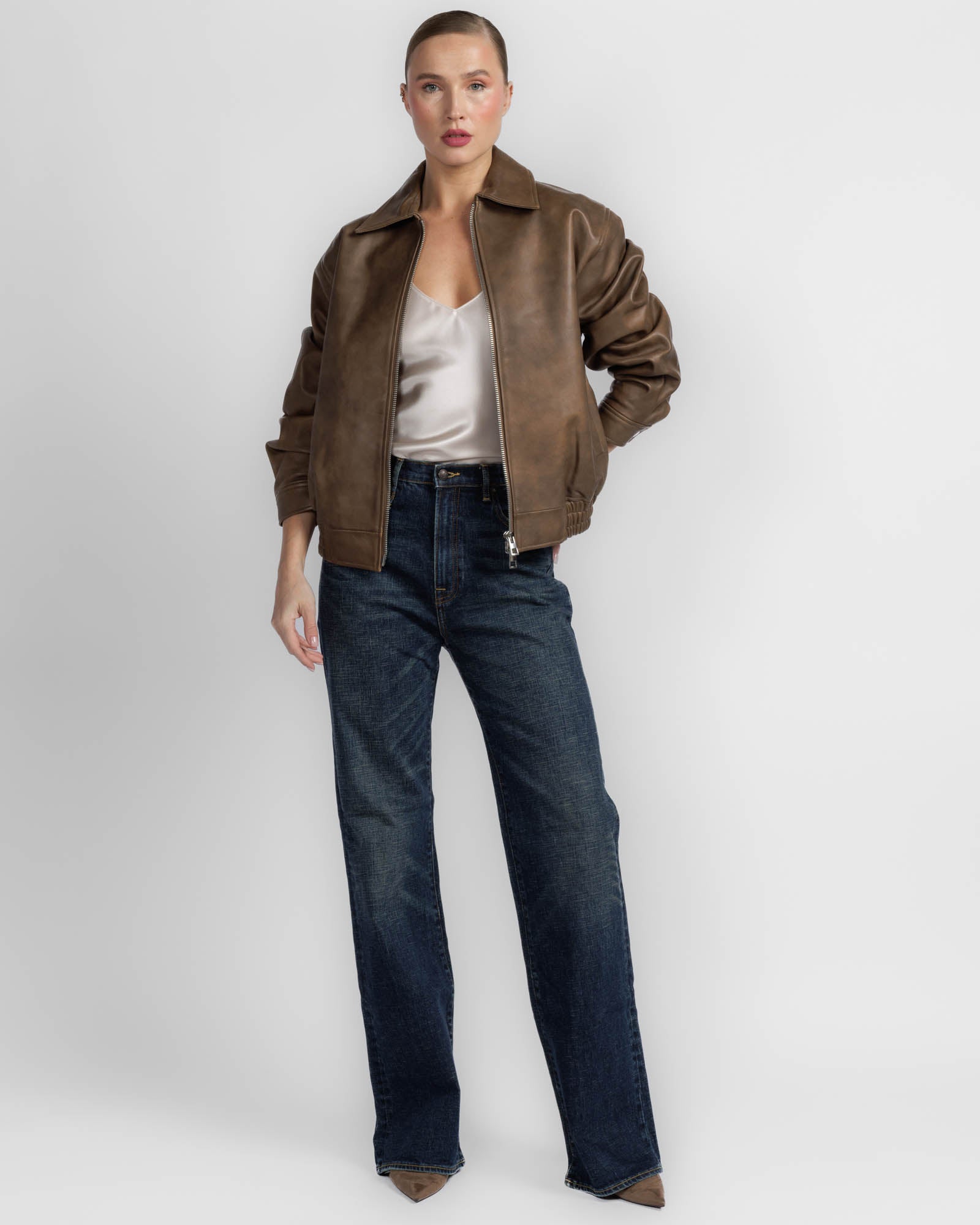 Flap Leather Bomber