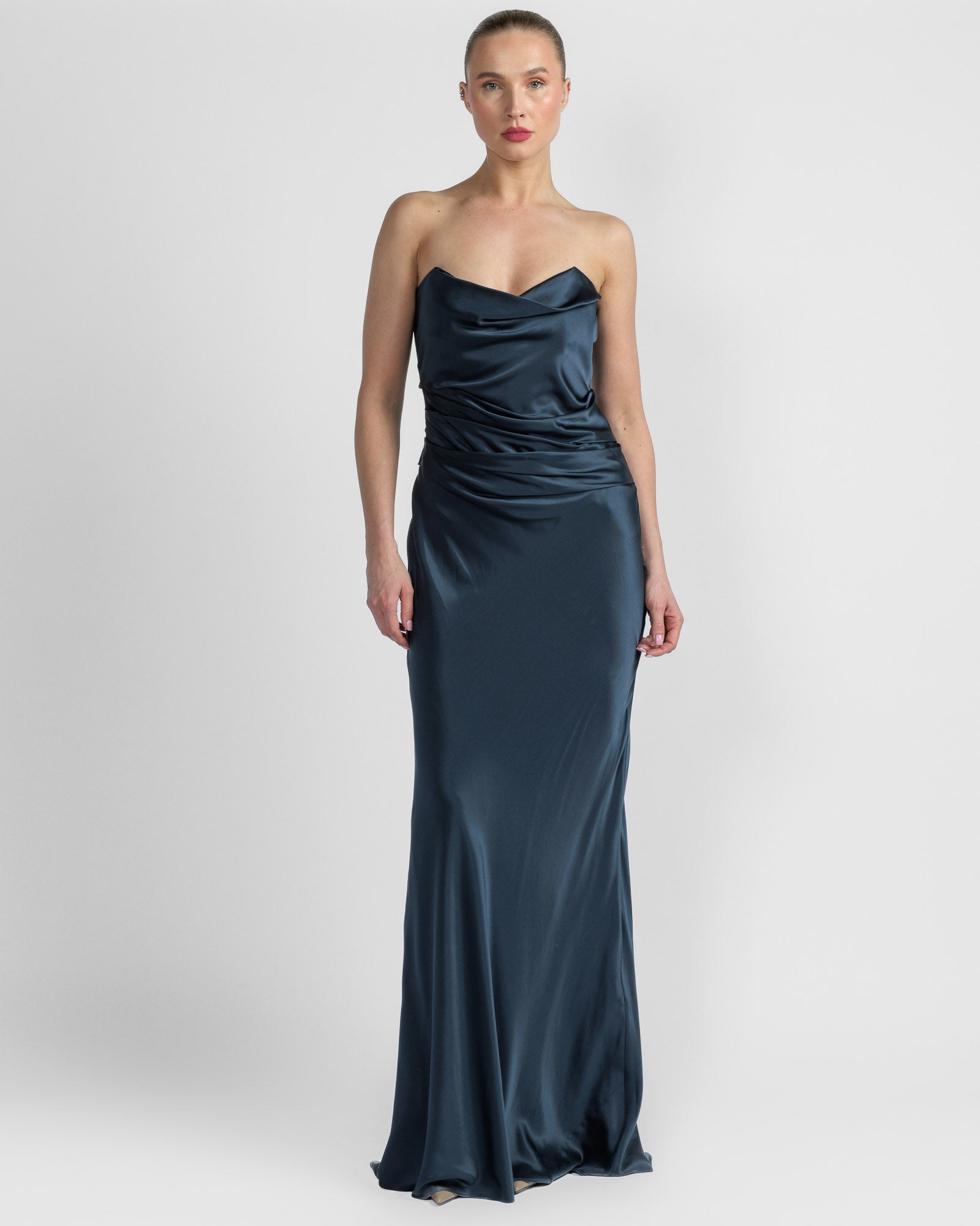 Cowl Bustier Gown