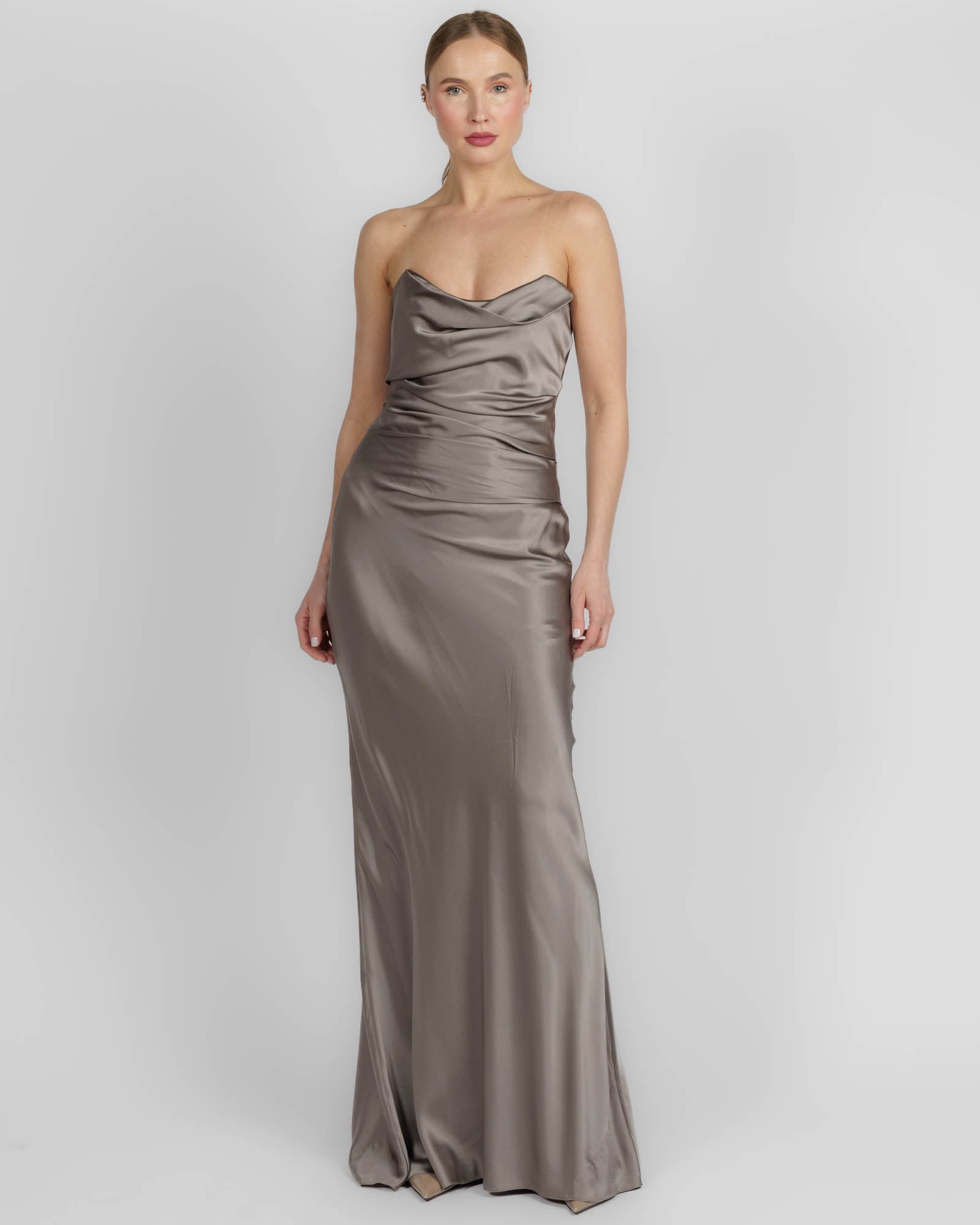 Cowl Bustier Gown