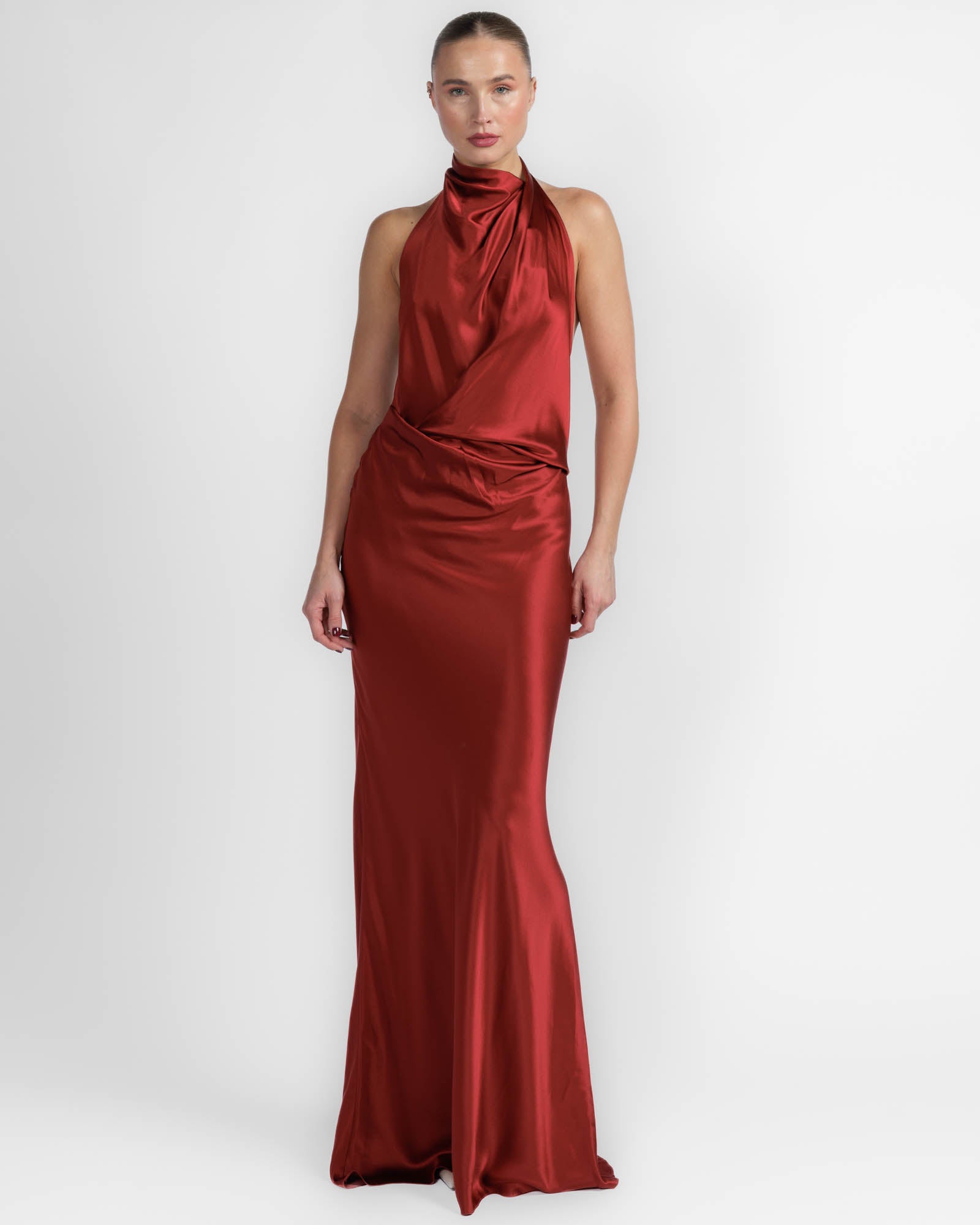 Halter Drape Gown