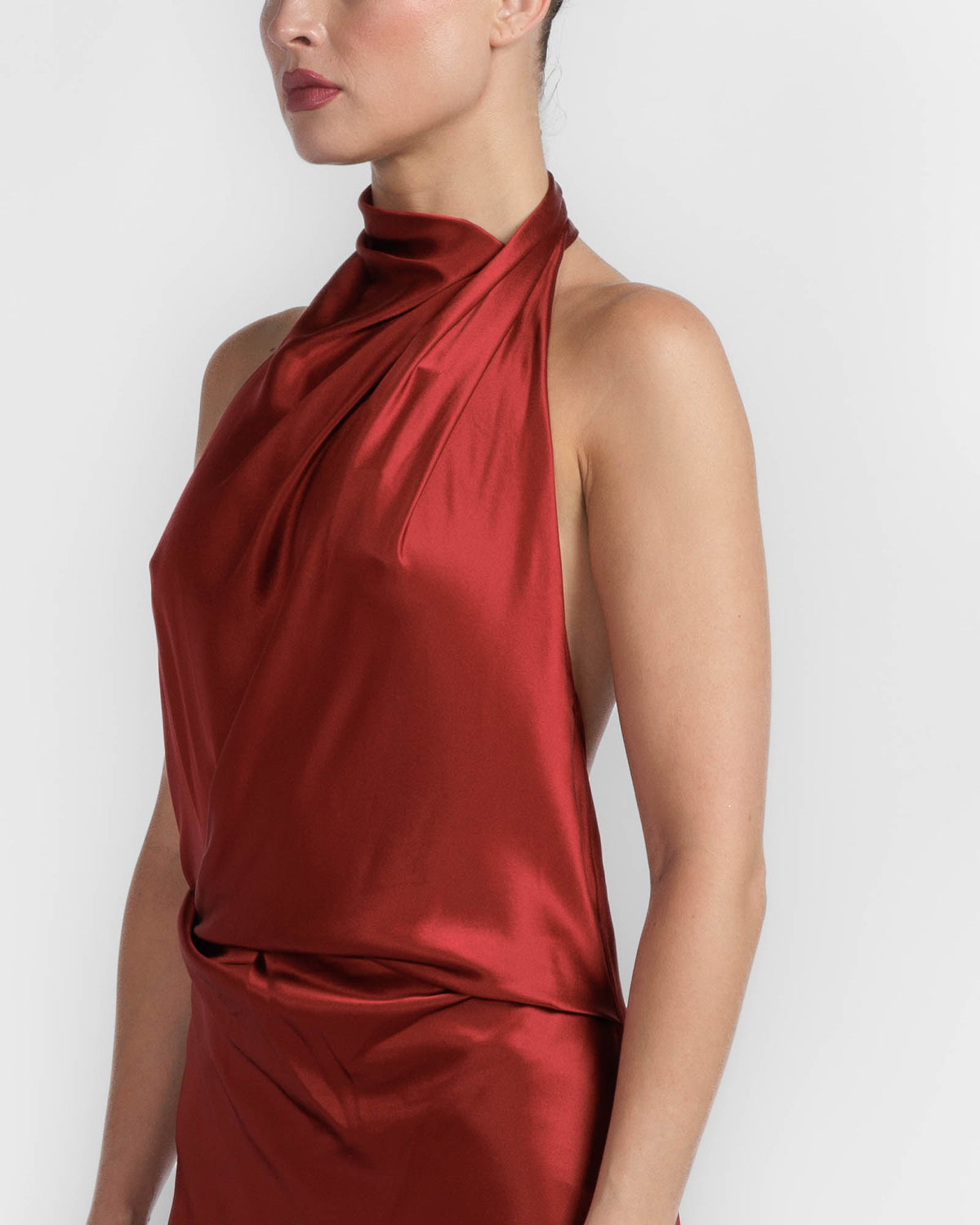 Halter Drape Gown