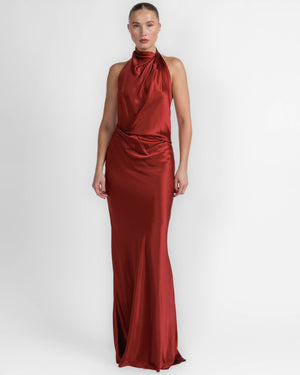 Halter Drape Gown