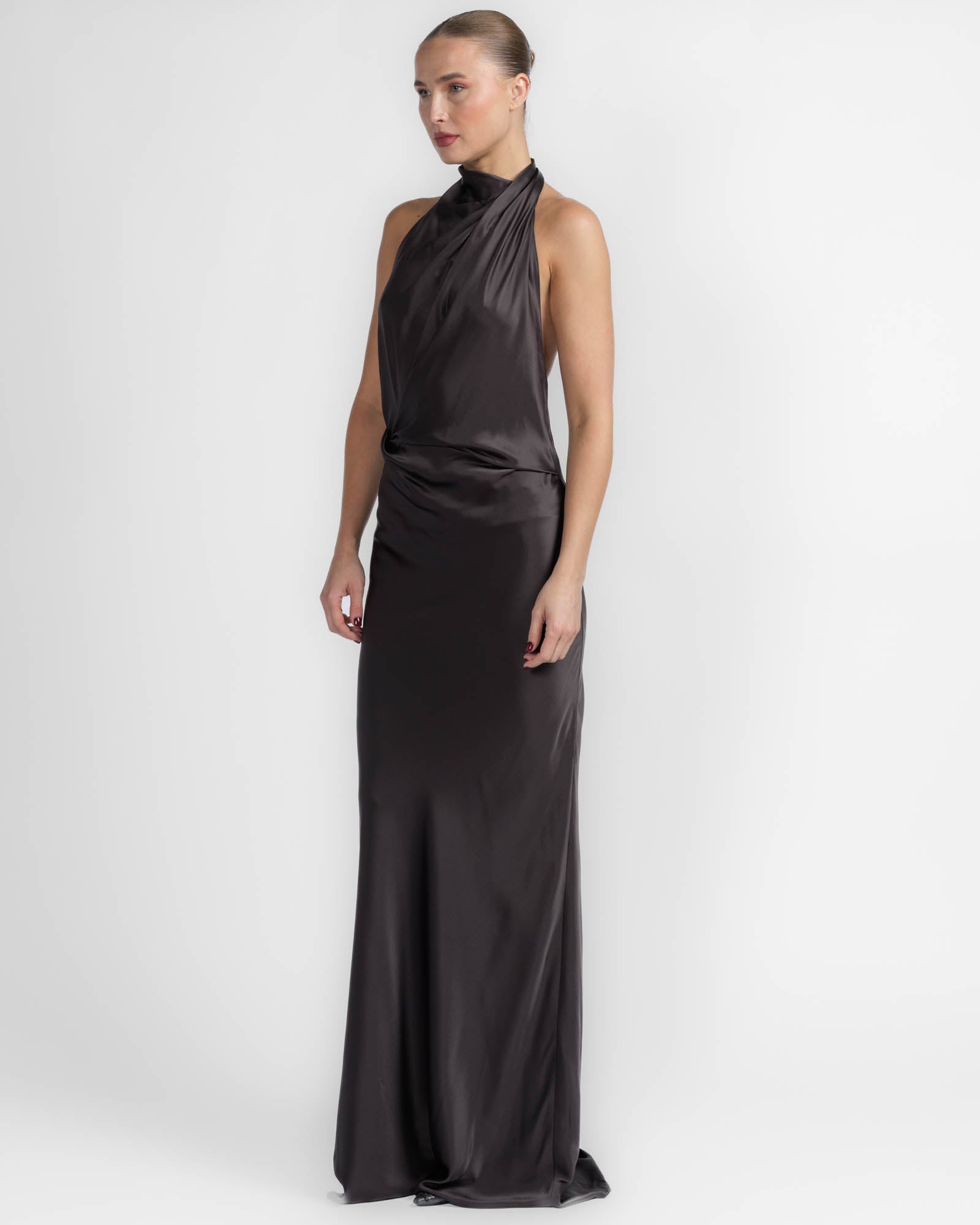 Halter Drape Gown