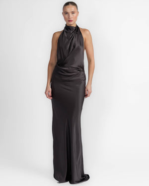 Halter Drape Gown