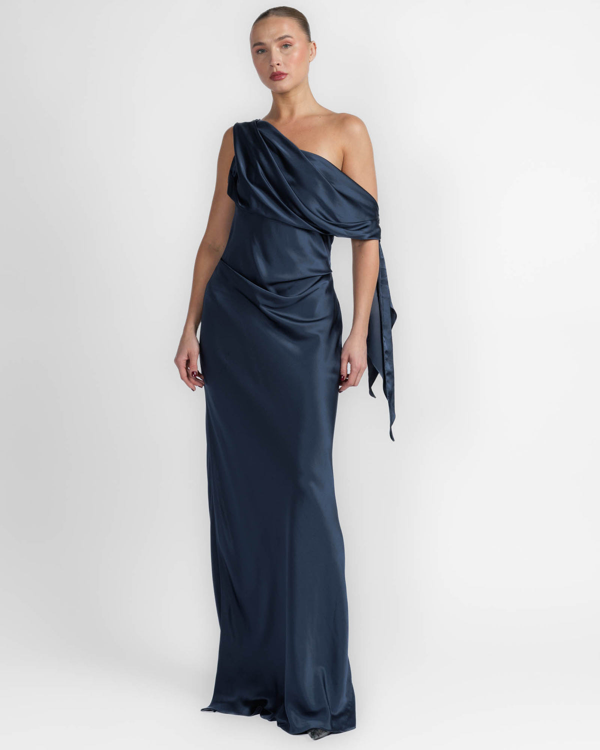 Asymmetrical Drape Gown