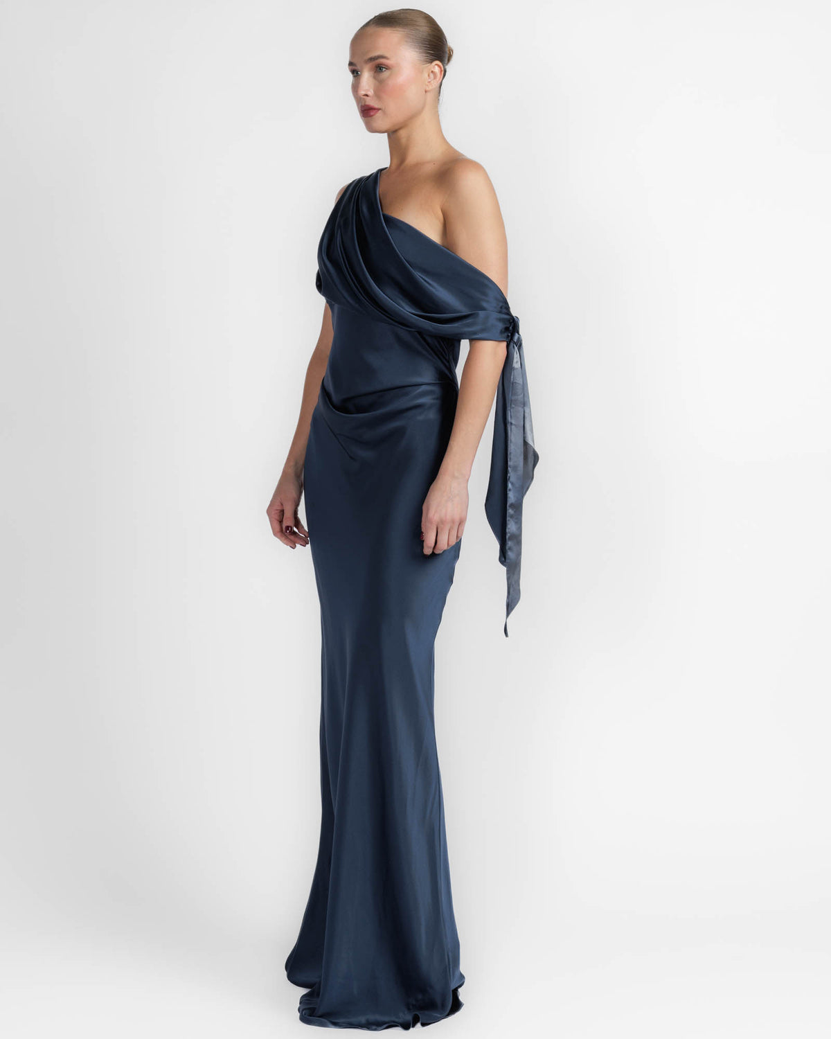Asymmetrical Drape Gown