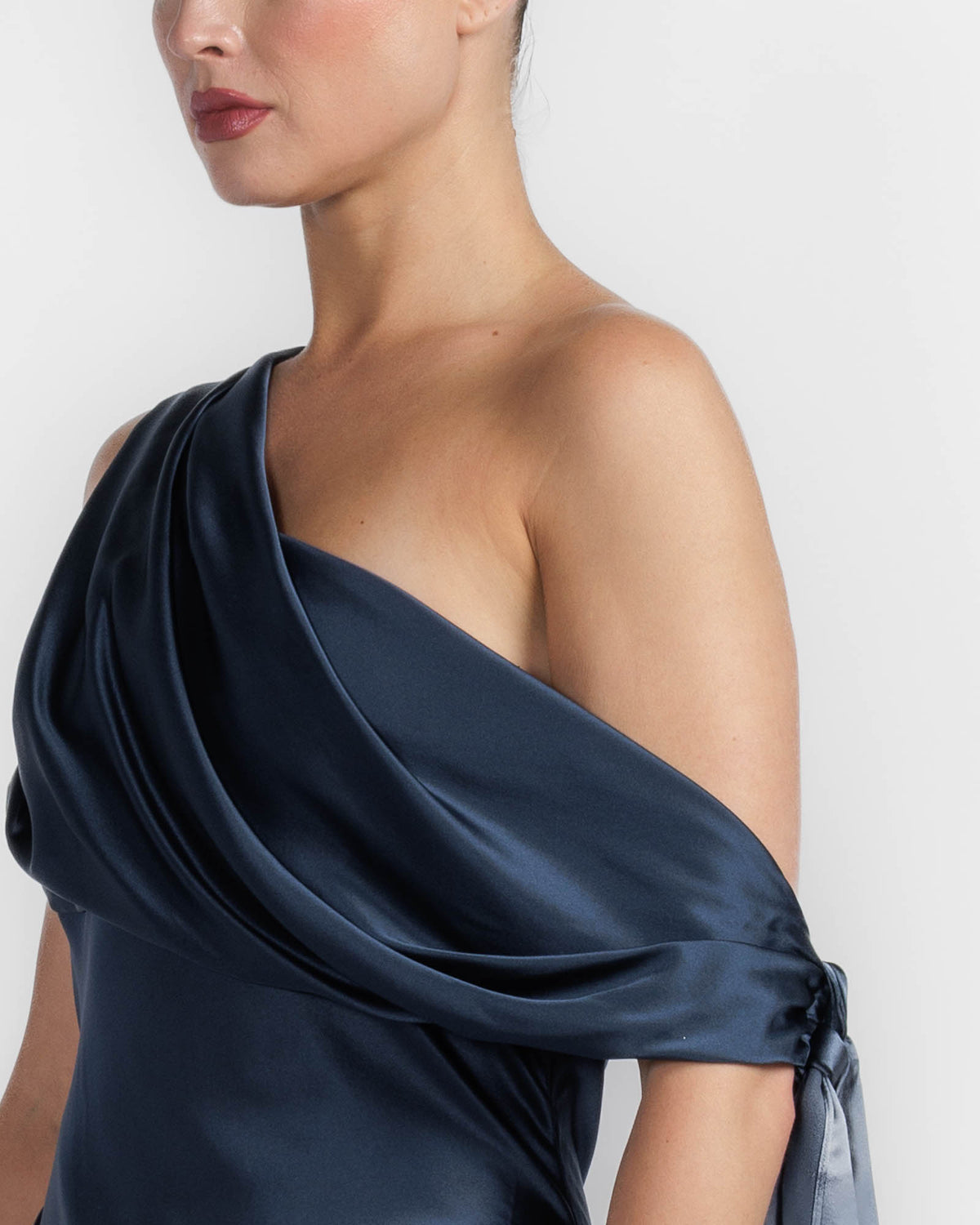 Asymmetrical Drape Gown